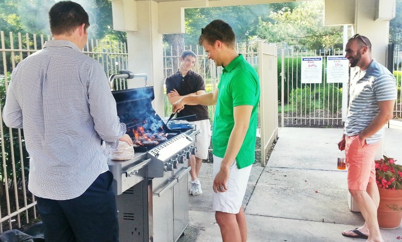 guys grilling