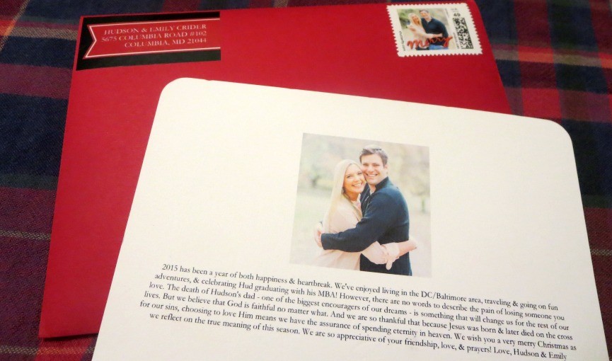 Our Shutterfly Christmas Cards Hudson and Emily