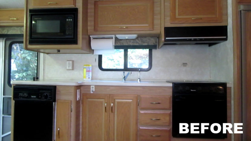 Rv Renovation Painting Rv Cabinets Updating Cabinet Hardware